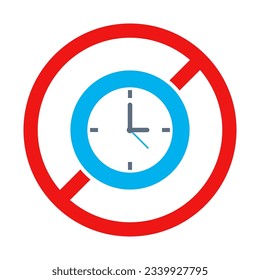 Sin signo de reloj en fondo blanco