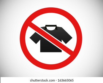 No Clothes Area Sign