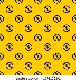 No cockroach sign pattern seamless vector repeat geometric yellow for any design