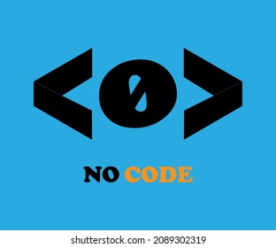 No Code Logo Template For Development. Logo Element Illustration.