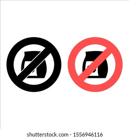 No No coffee, bag, grains icon. Simple glyph, flat vector of Food ban, prohibition, embargo, interdict, forbiddance icons for UI and UX, website or mobile application