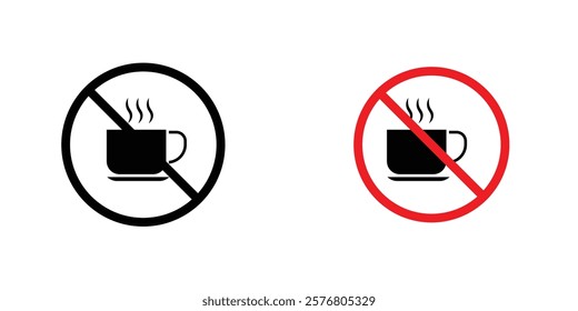 No coffee cup sign vector pack for web designs