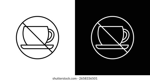 No coffee cup signs Simple Set. Vector icons for graphic design template.