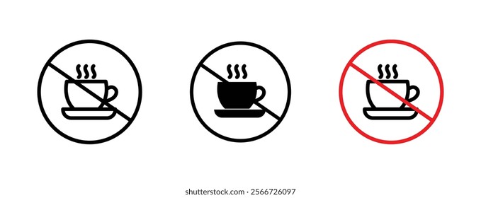No coffee cup signs vector collection pack