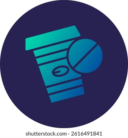 No Coffee Cups Glyph Circle Gradient Icon
