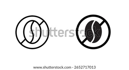 No Coffee Decaffeinated Caffeine Free Icon
