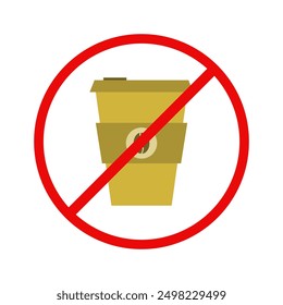 No coffee icon illustrated on background