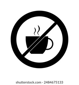 No coffee icon illustrated in vector