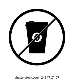 No coffee icon illustrated in vector