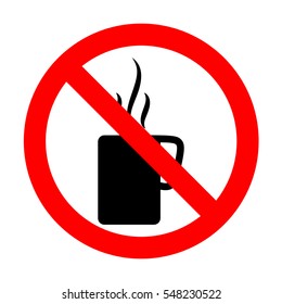 No Coffee Or Tea Cup Icon. 