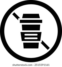No Coffee Vector Icon Design Illustration
