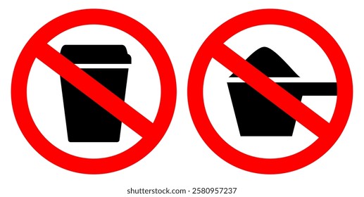 No coffee vector sign isolated on white background. Don't drink too much coffe.