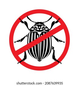 no Colorado beetle icon vector illustration