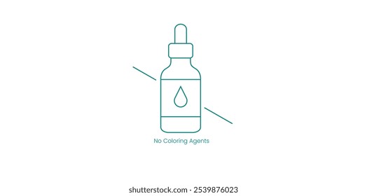 No Coloring Agents Vector Icon for Clean Label Products