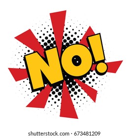 No comic word. Pop art retro vector illustration