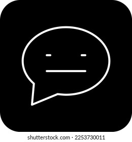 NO COMMENT Feedback icons with black filled line style