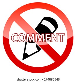 No Comment icon on a white background