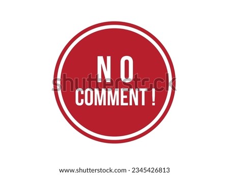 no comment red banner design vector illustration