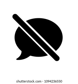 No comments please vector icon