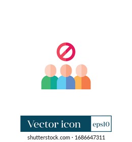 Vektorillustration "No Communal Activities" - Ikone. Ui/Ux. Premium-Qualität.