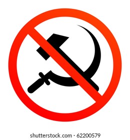 No communism sign, vector illustration