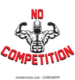 no competition t shirt design, vector file.
