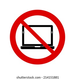 No Computer Sign