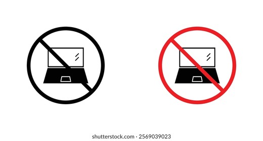 No computer sign vector graphic pack