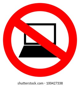 No computers vector sign