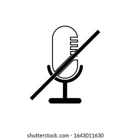 no condenser microphone vector icon 