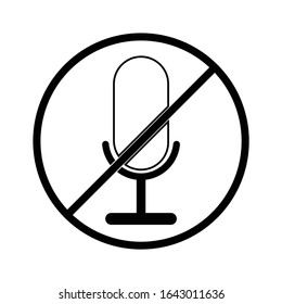 no condenser microphone vector icon 