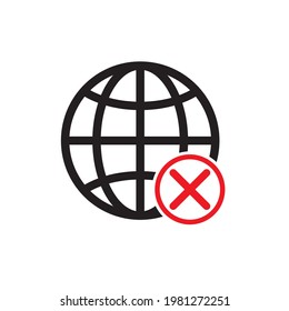 no connect icon , network icon vector