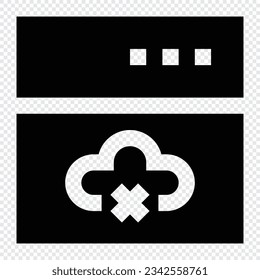 No hay icono de conexión. Concepto de tecnología de Internet. Icono en el estilo de línea