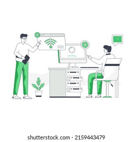 No connection illustration in flat style 

