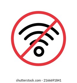No connection to Wi-Fi. Vector.