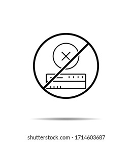 No Console, ban, game icon. Simple thin line, outline vector of esport ban, prohibition, embargo, interdict, forbiddance icons for ui and ux, website or mobile application