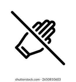 No Contact or Avoid Touching Prohibited Symbol Graphic