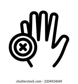 no contact icon or logo isolated sign symbol vector illustration - high quality black style vector icons
