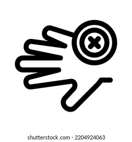 no contact icon or logo isolated sign symbol vector illustration - high quality black style vector icons
