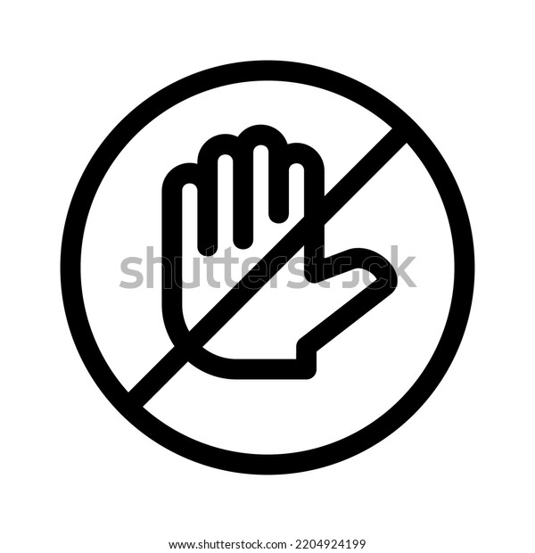 No Contact Icon Logo Isolated Sign Stock Vector (Royalty Free ...