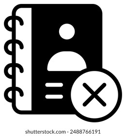 No Contacts icon for web, app, infographic, etc