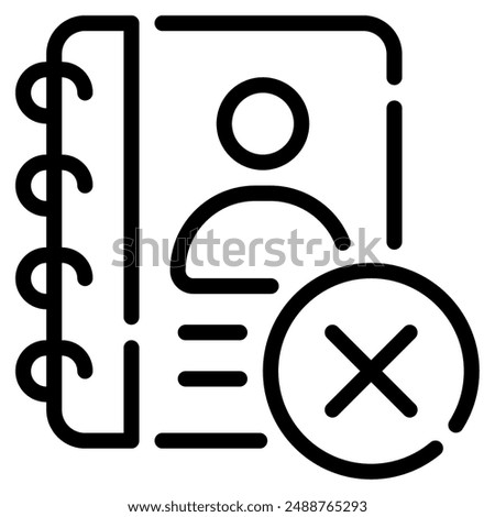 No Contacts icon for web, app, infographic, etc