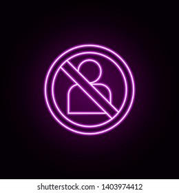 no contacts neon icon. Elements of sosial media network set. Simple icon for websites, web design, mobile app, info graphics