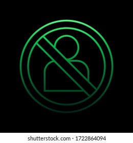no contacts nolan icon. Simple thin line, outline vector of sosial media network icons for ui and ux, website or mobile application