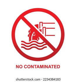 No contaminated sign isolated on white background vector illustration.