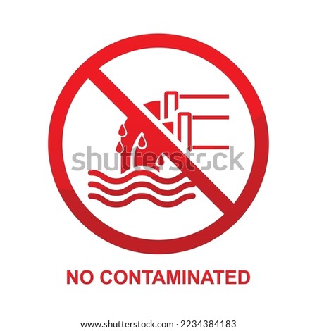 No contaminated sign isolated on white background vector illustration.