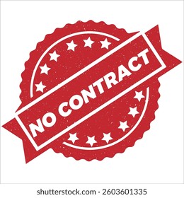 No Contract stamp icon grunge distressed style