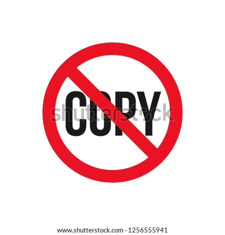 No copy prohibited sign