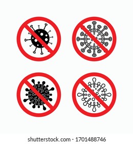 no coronavirus icon, no covid-19 vector, no virus illustration, antibacterial icon