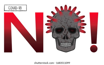 No Coronavirus! isolated, vector illustration